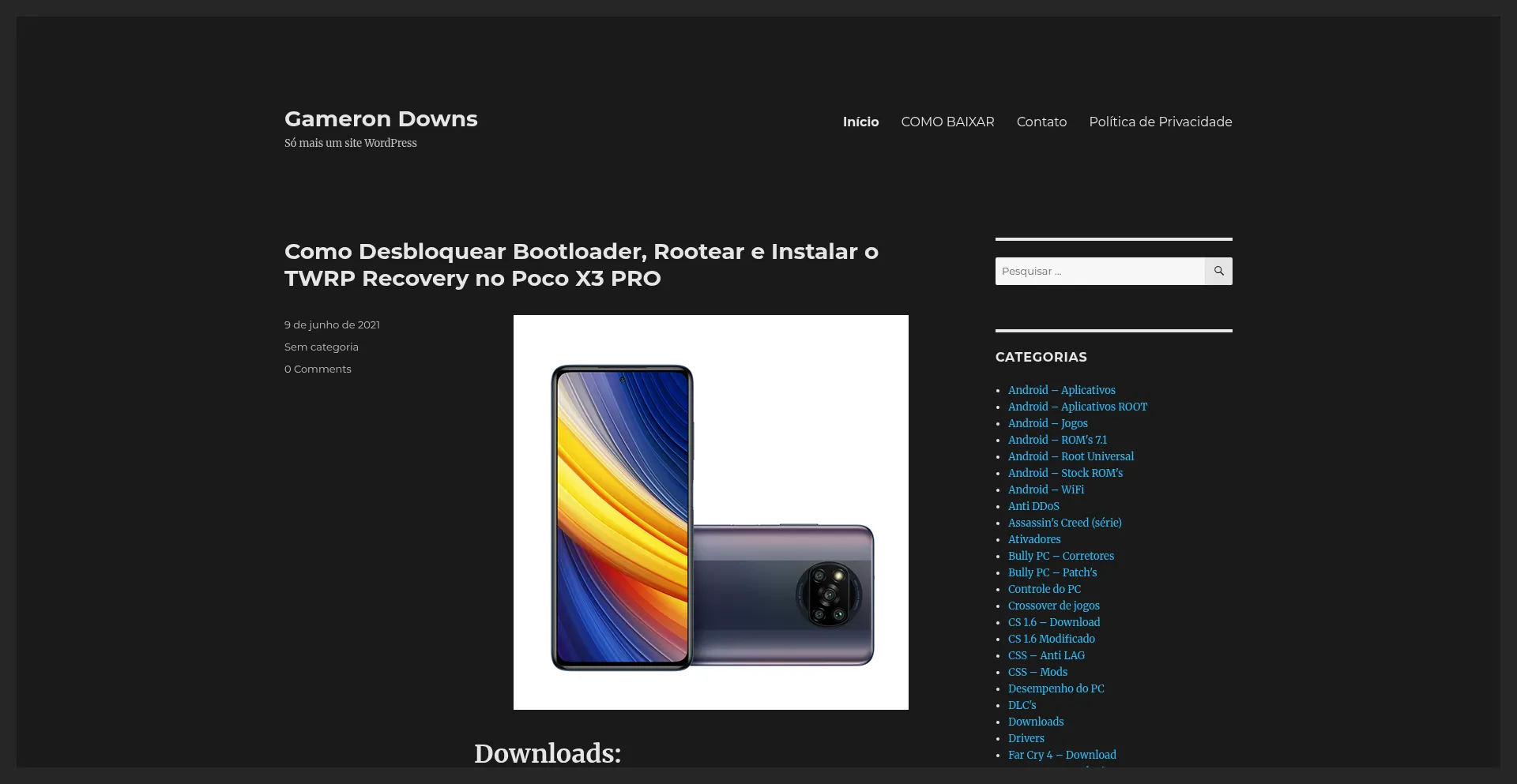 Website screenshot of Downs.gsvr.xyz