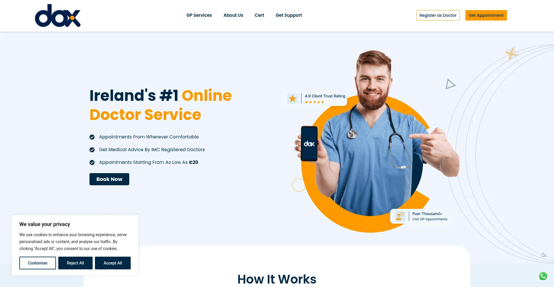 Doxonline.ie Screenshot