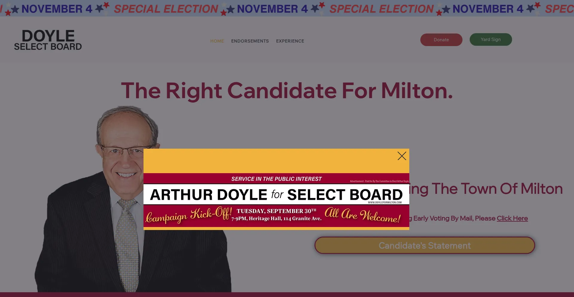 Doyleformilton.com Screenshot