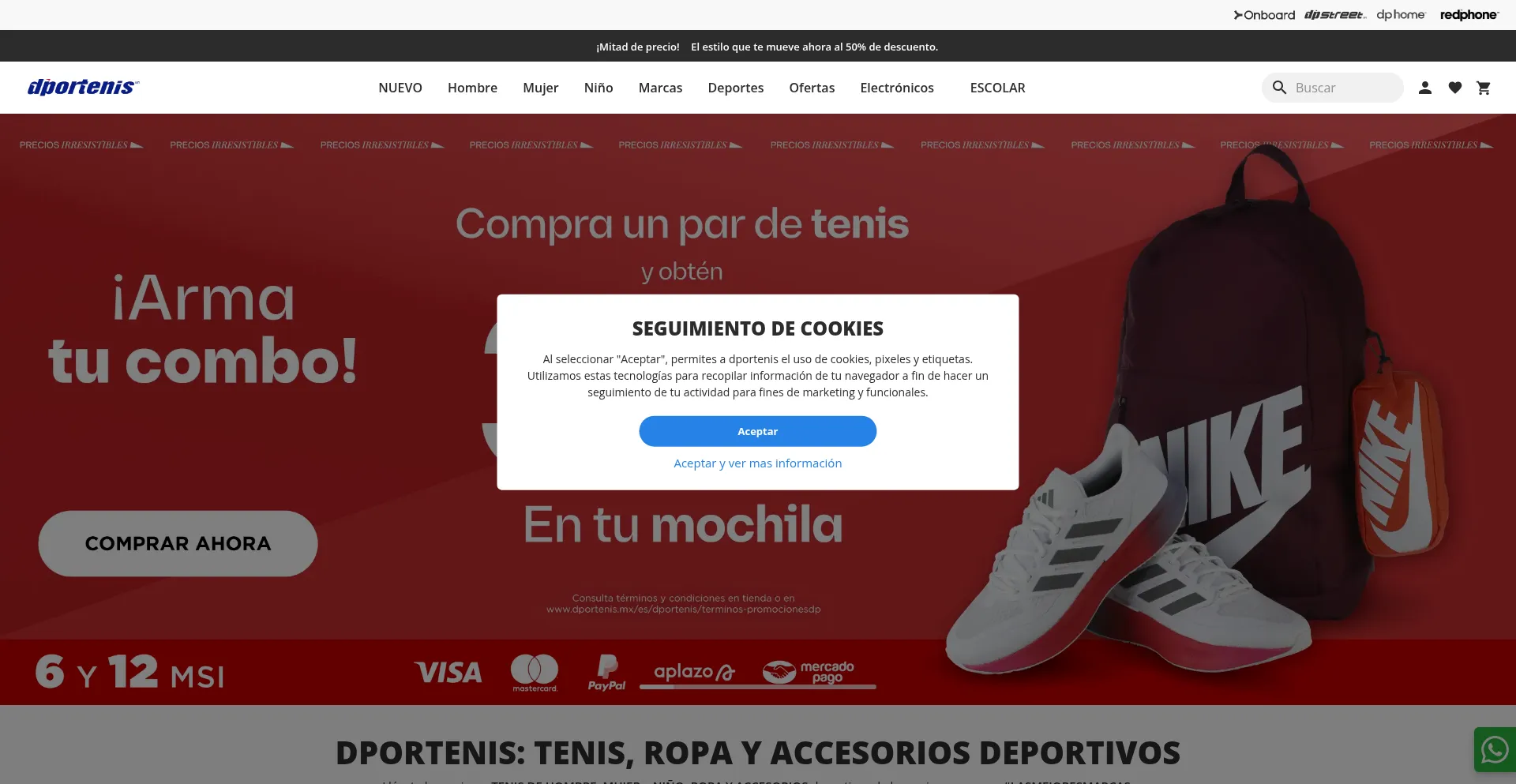 Dportenis.mx Screenshot