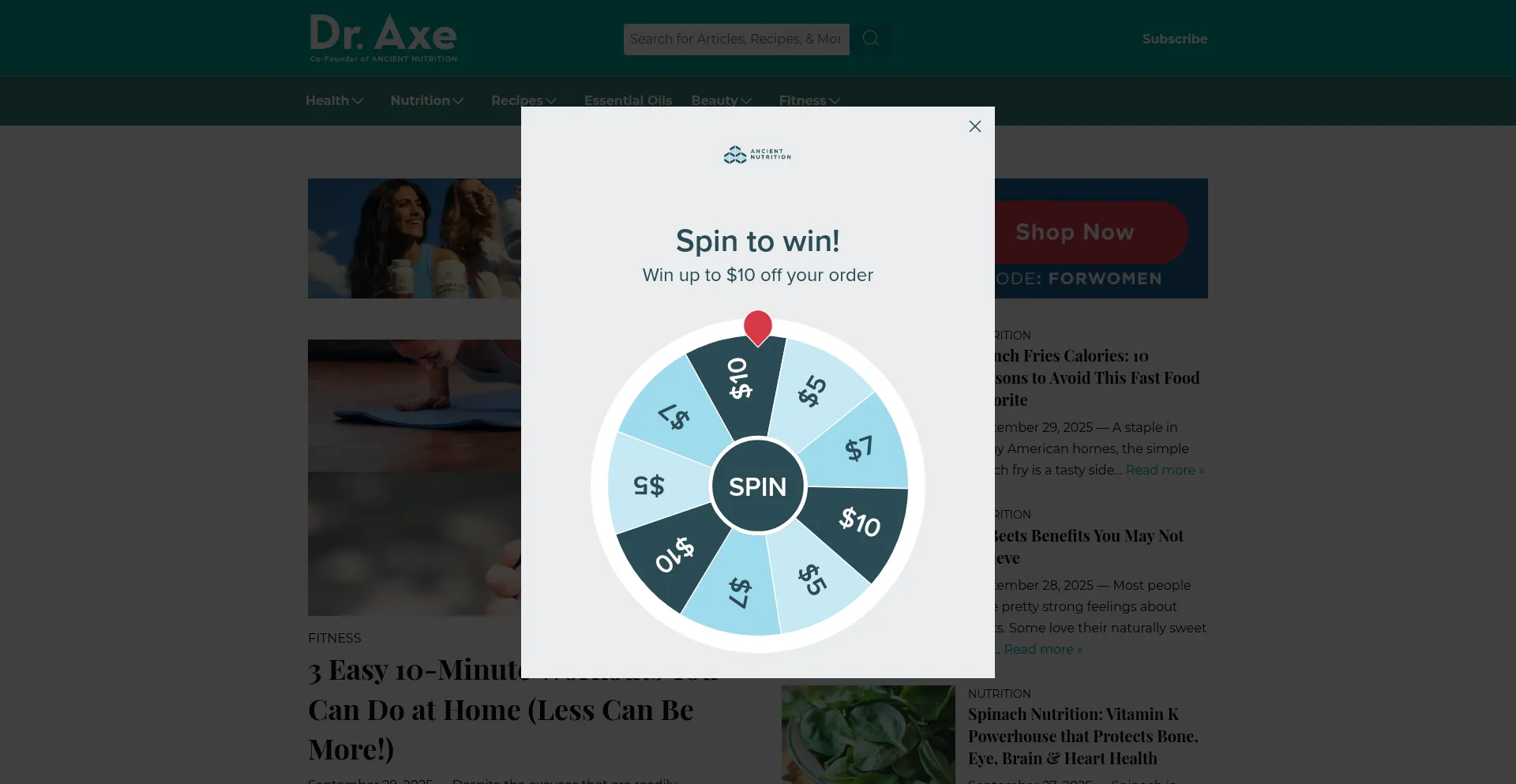 Draxe.com Screenshot