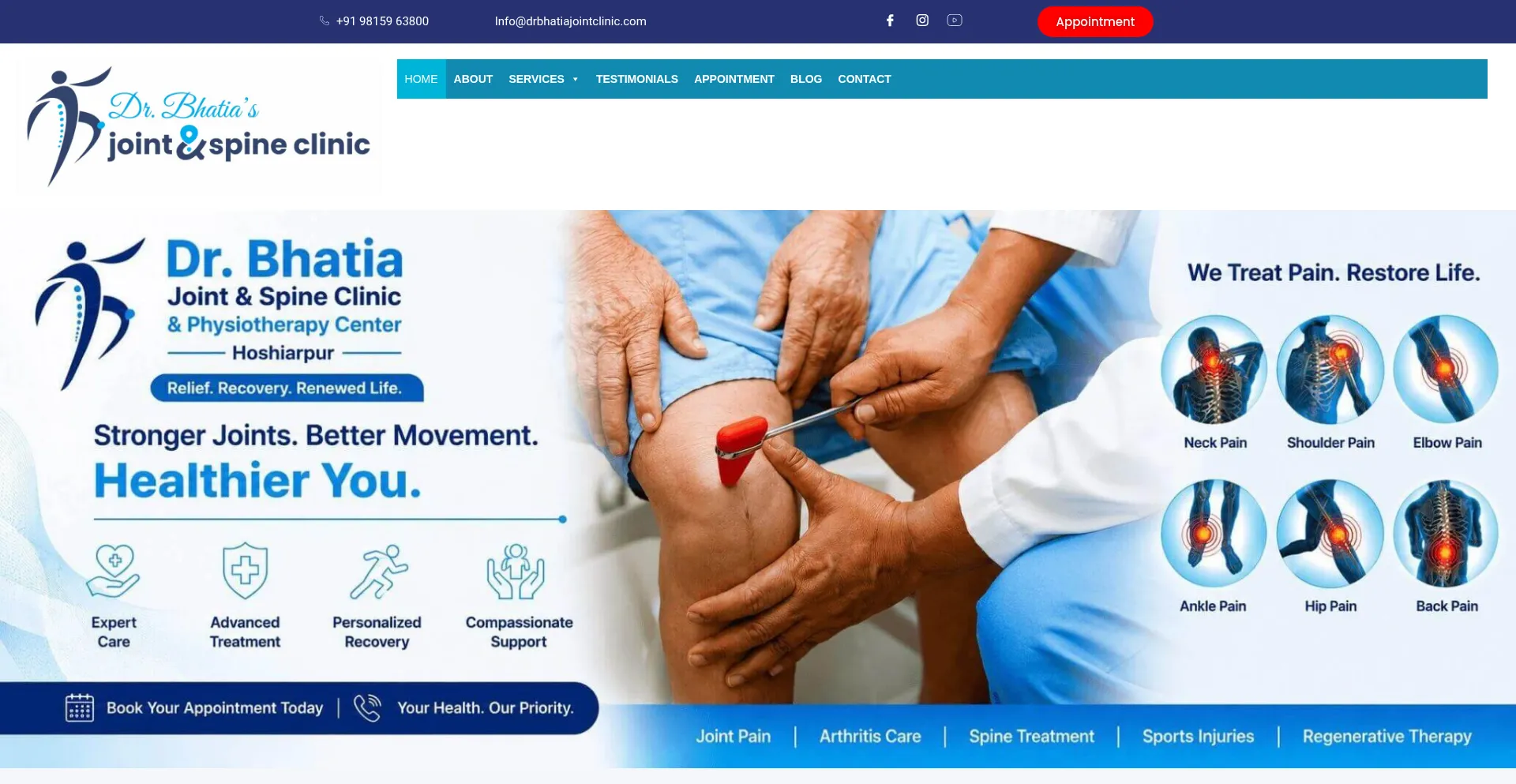 Drbhatiajointclinic.com