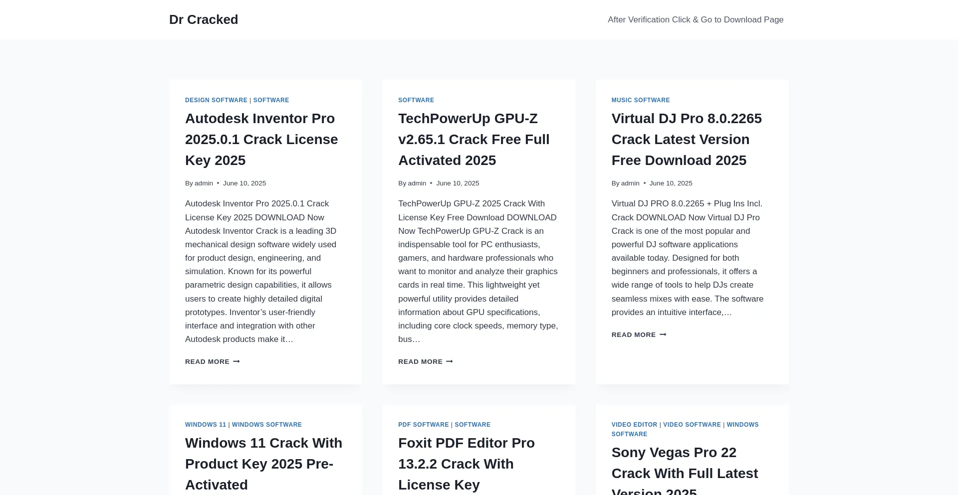 Website screenshot of Drcracked.com