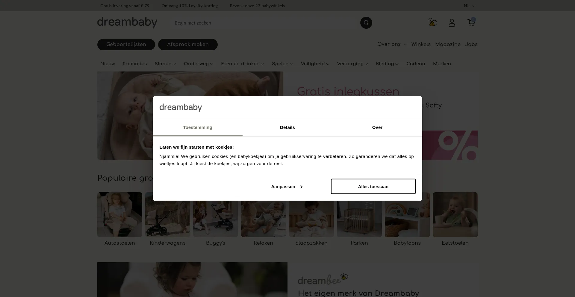 Dreambaby.be Screenshot