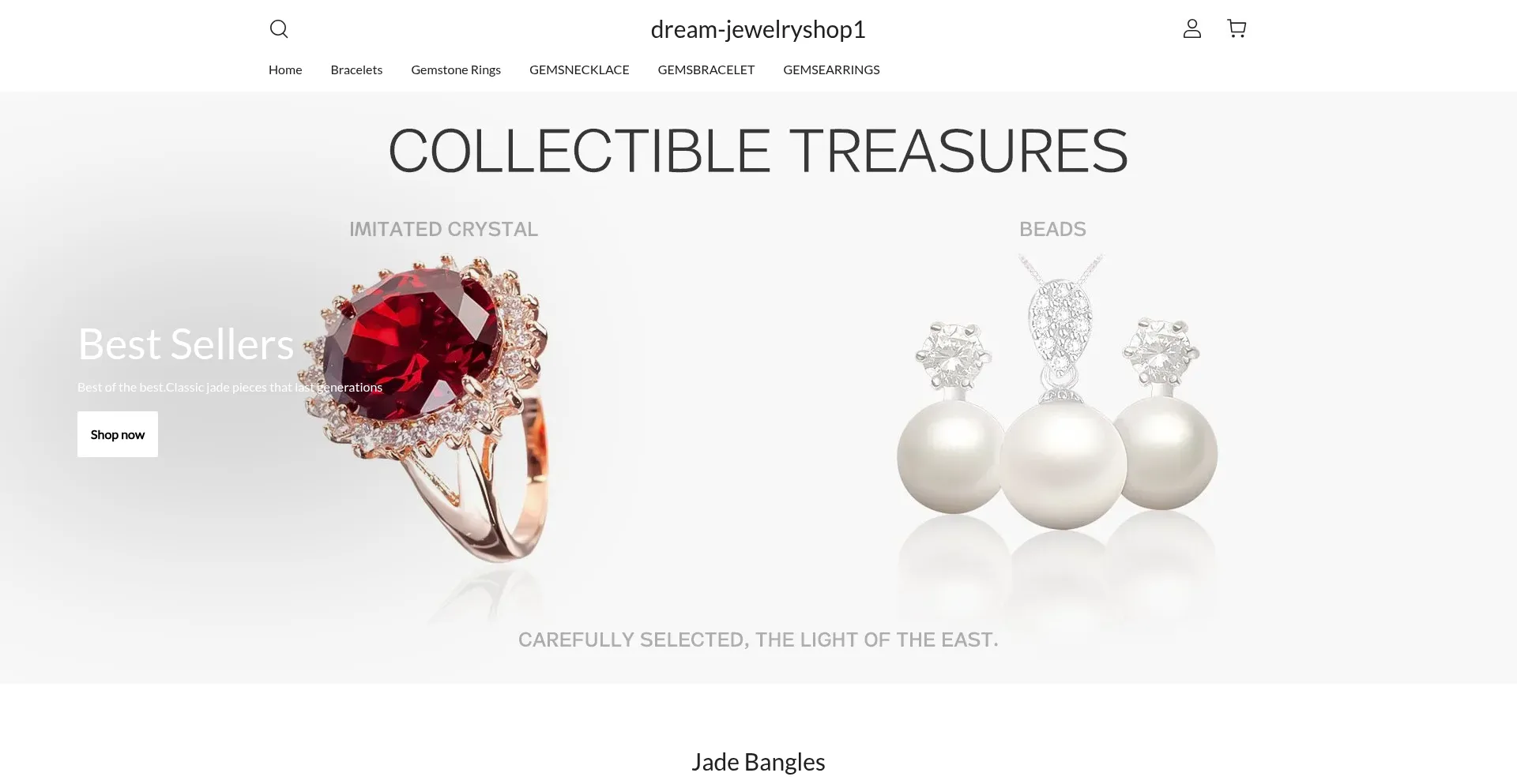 Website screenshot of Dreamjewelryshop.com