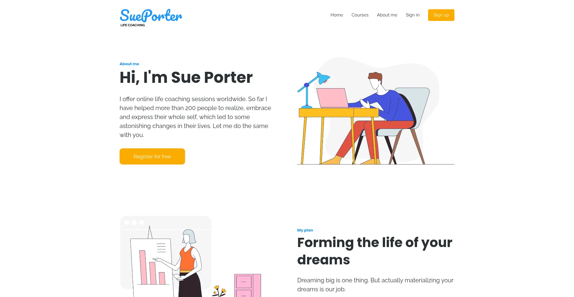 Website screenshot of Dreammtime.learnworlds.com
