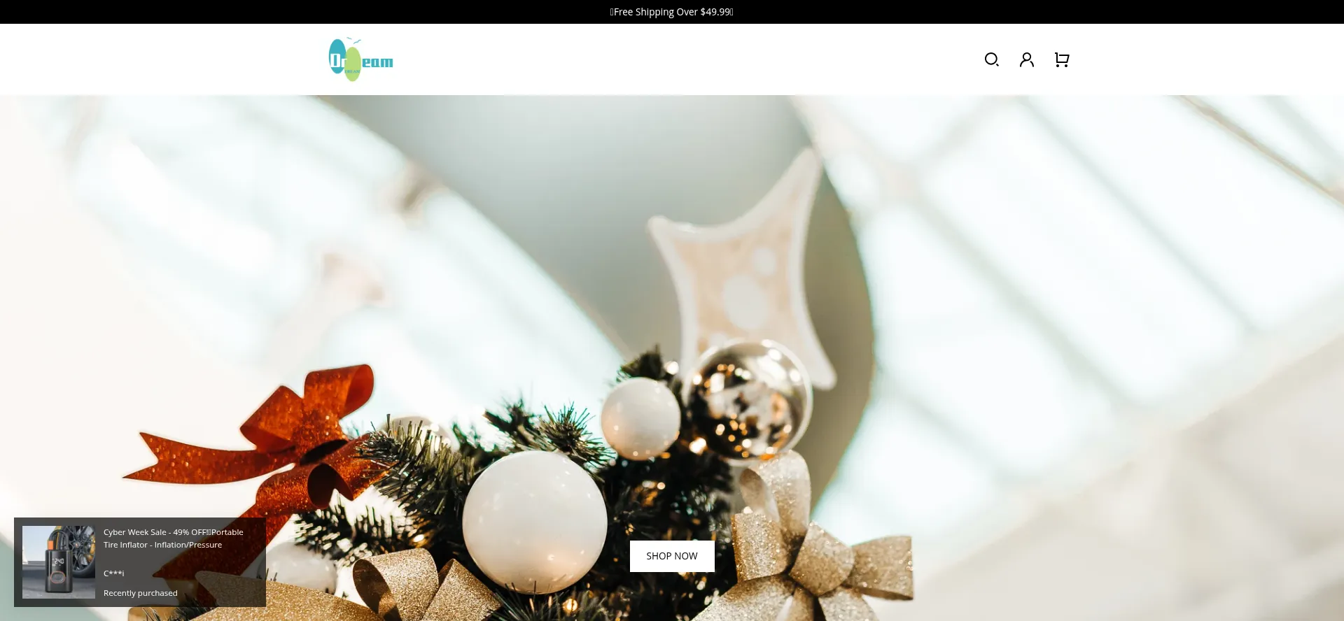 Website screenshot of Dreamofup.com