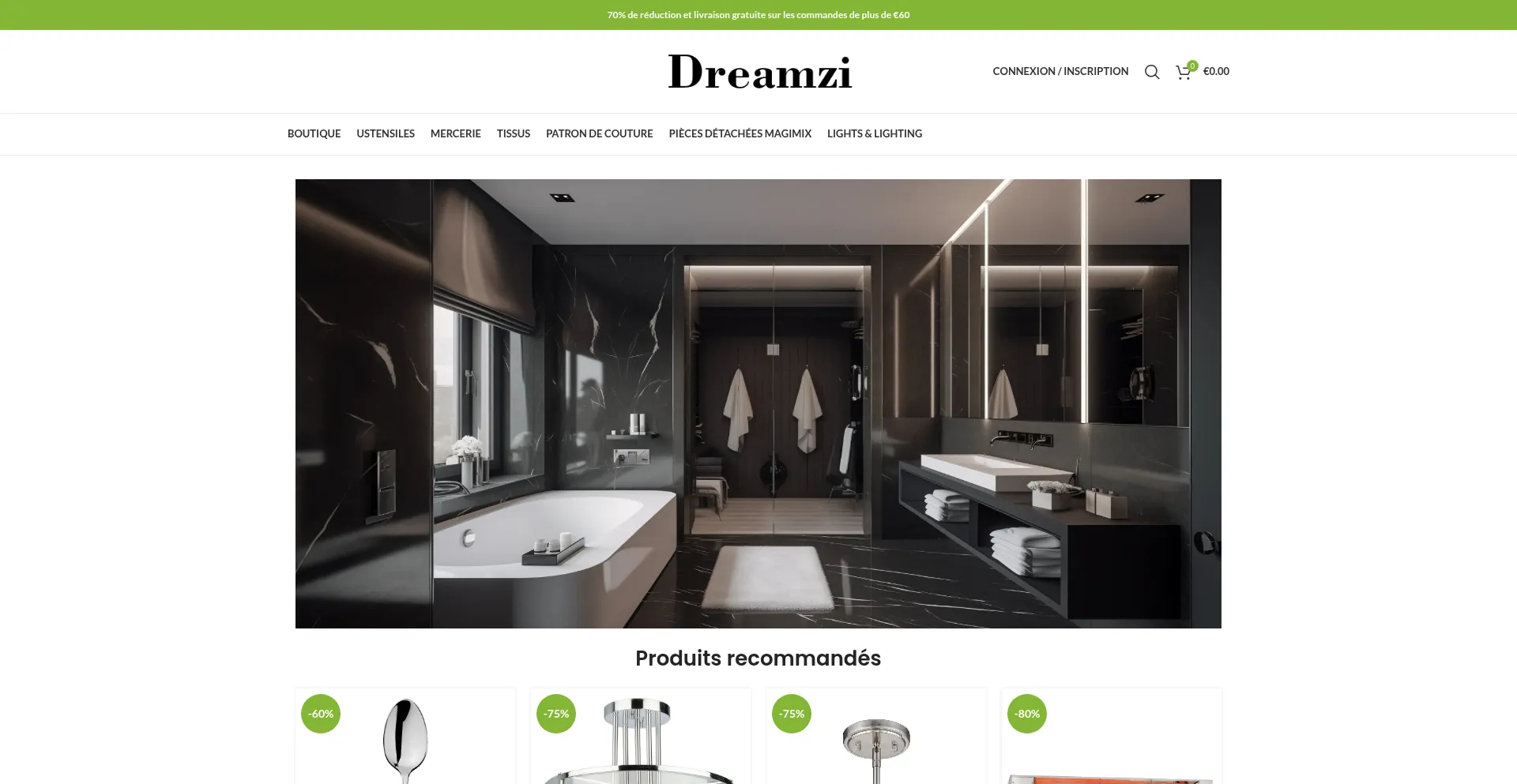 Website screenshot of Dreamzieliterie.com