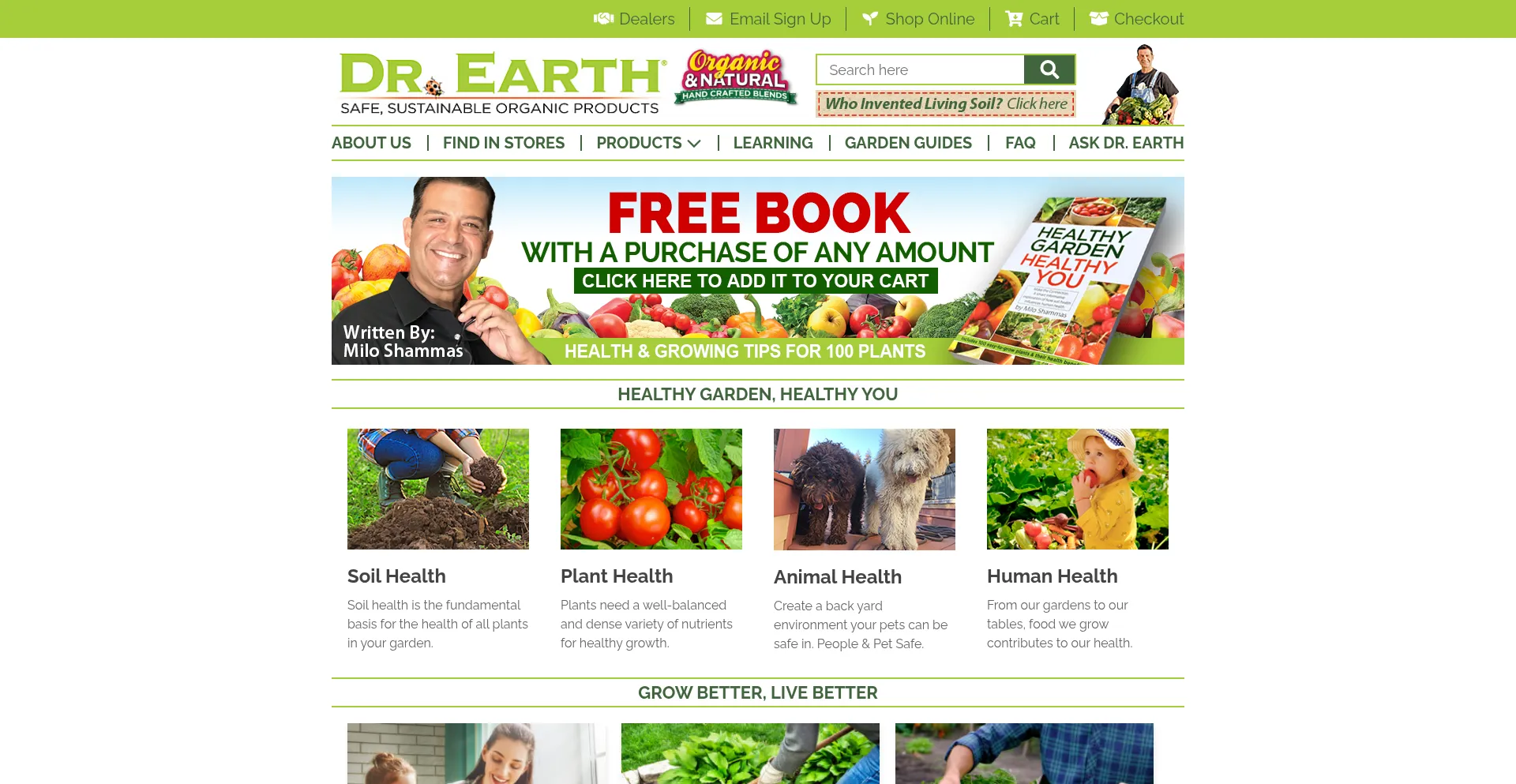 Website screenshot of Drearth.com