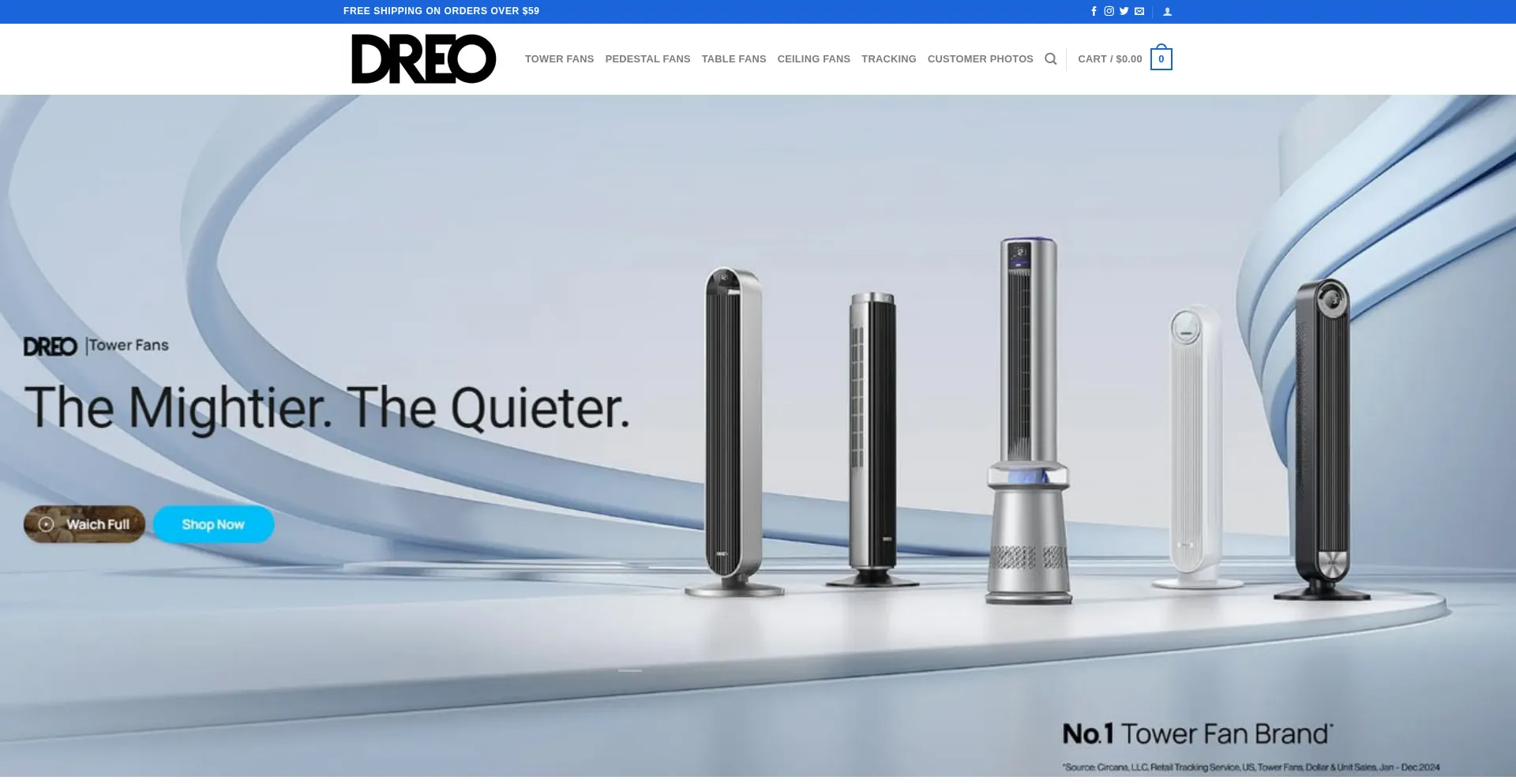 Website screenshot of Dreooutlet.com