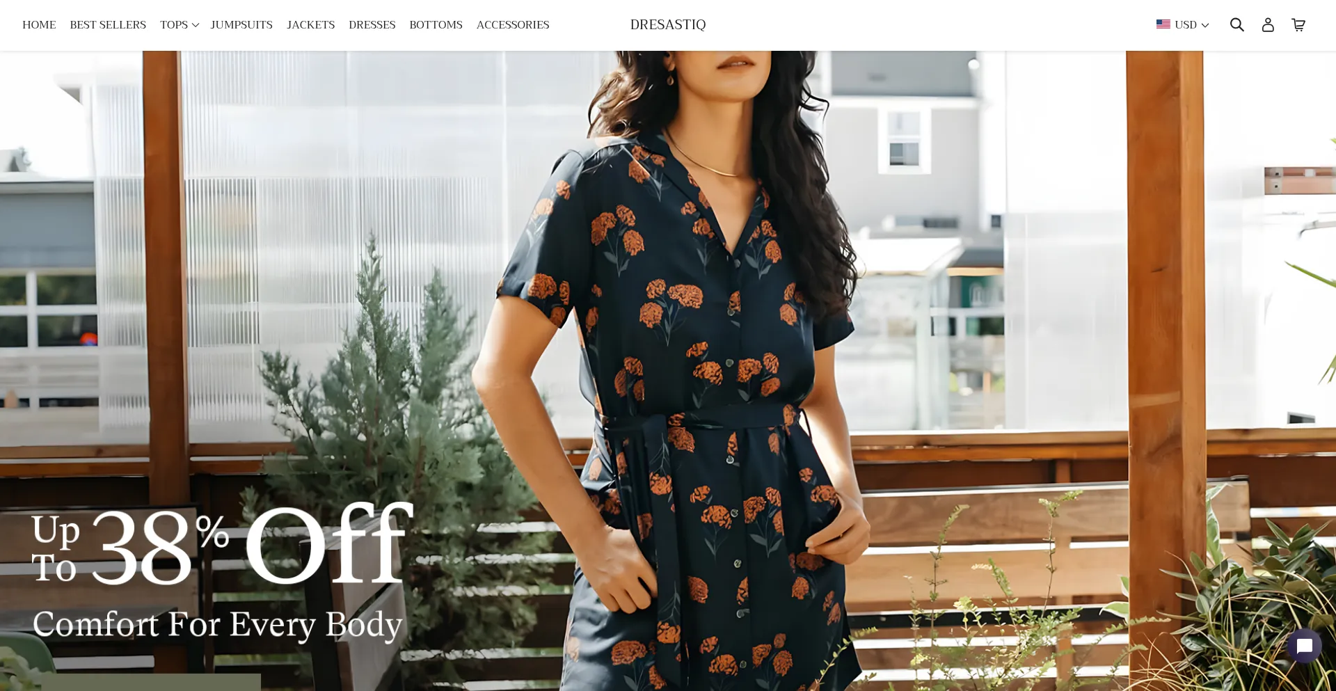 Website screenshot of Dresastiq.com
