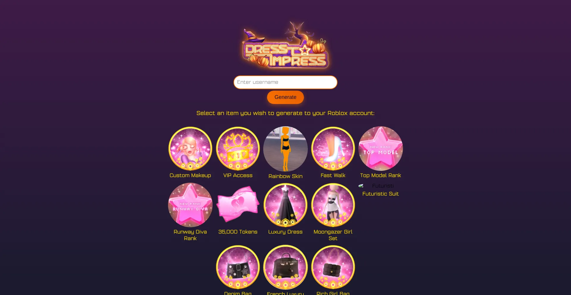Website screenshot of Dresstoclaim.pages.dev