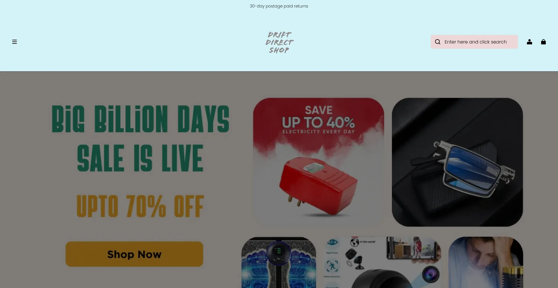 Website screenshot of Driftdirectshop.com