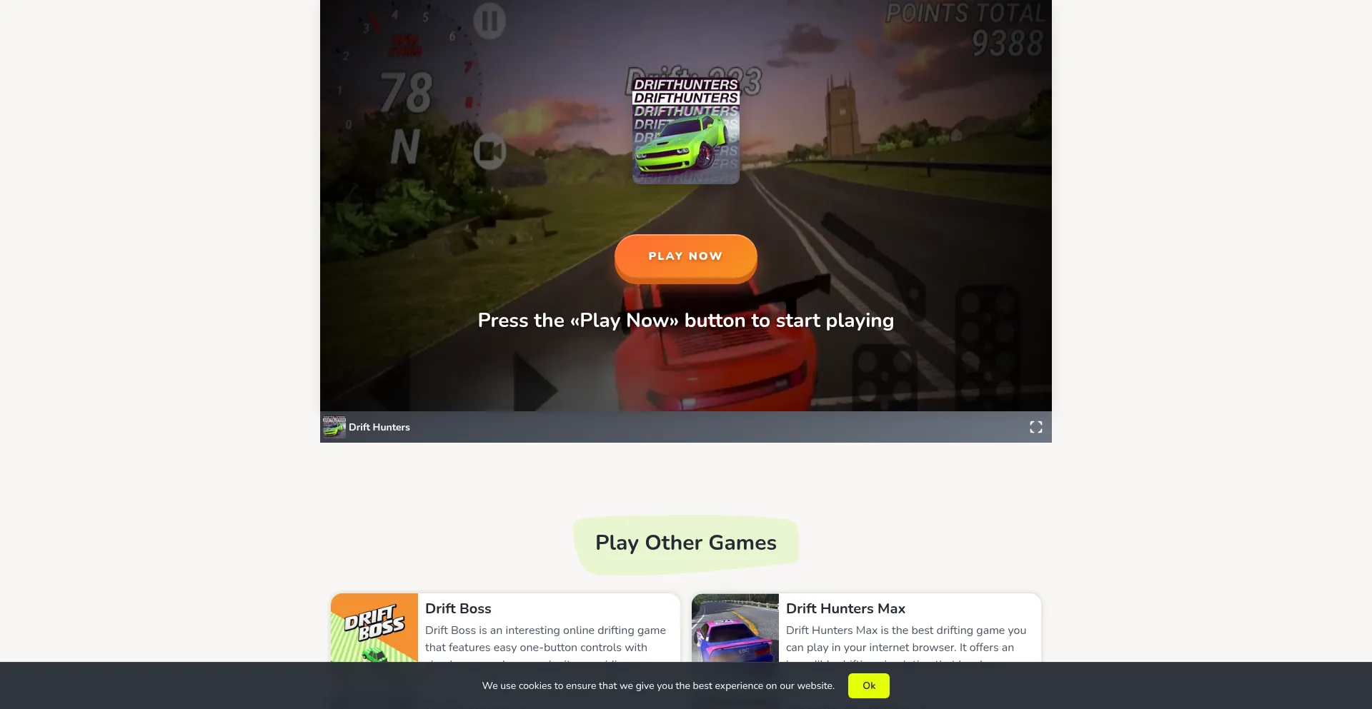 Website screenshot of Drifthuntersplus.com