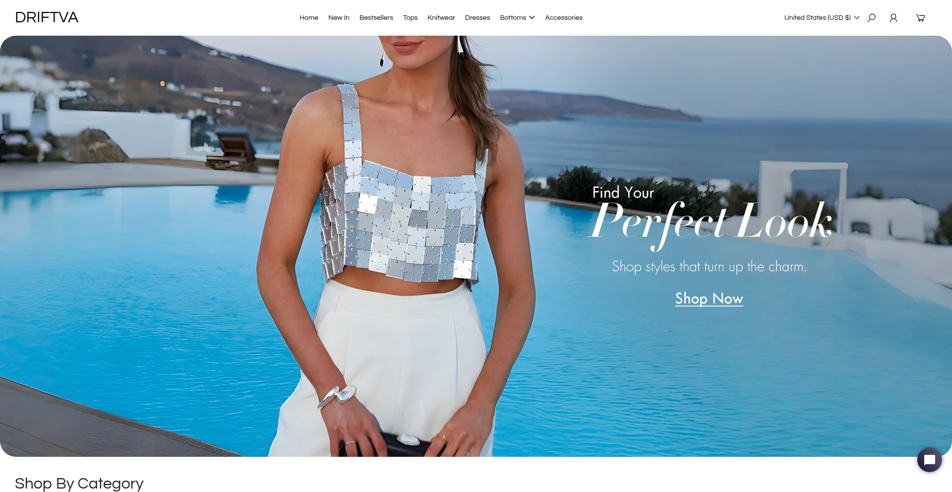 Website screenshot of Driftva.com