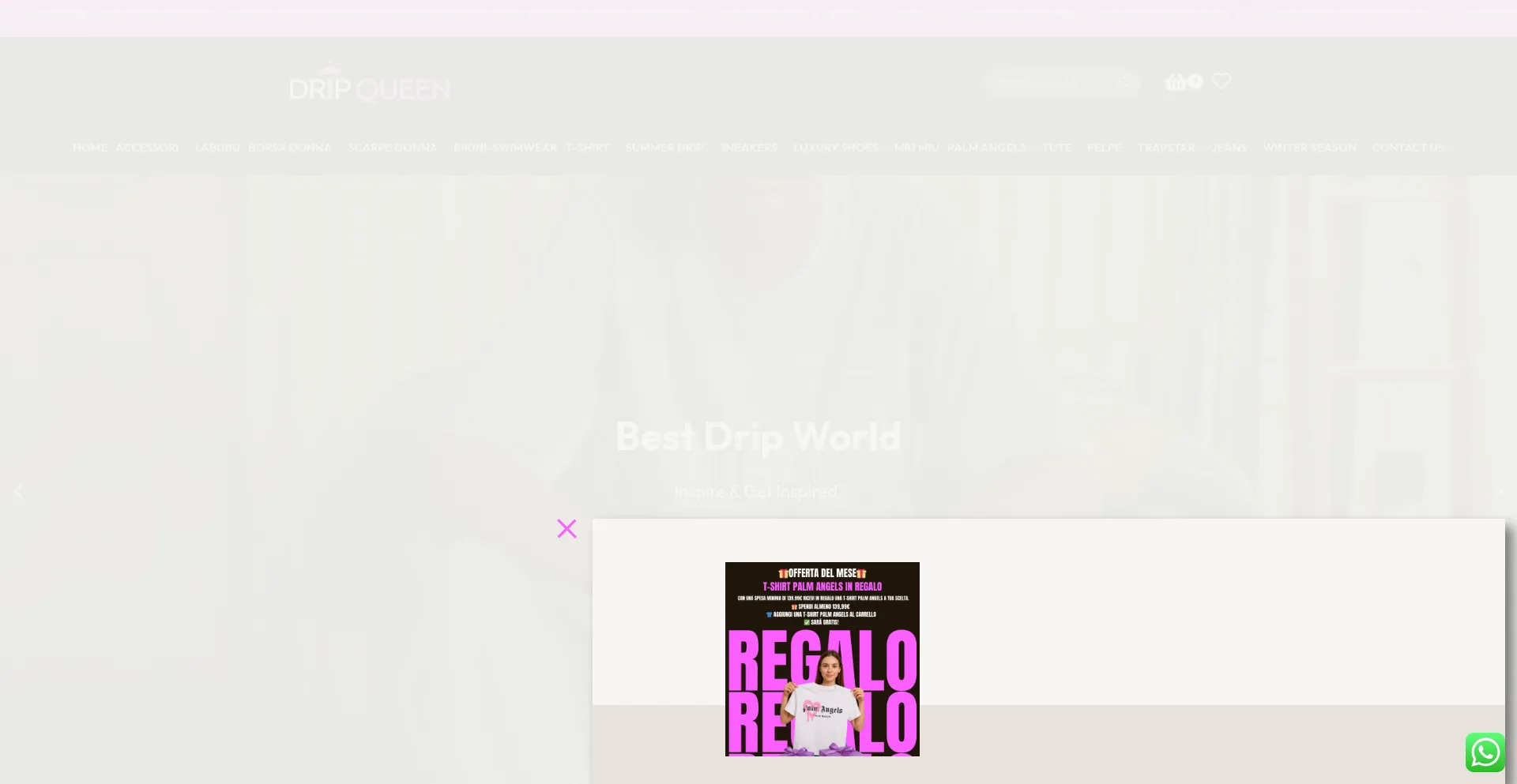 Website screenshot of Drip-queen.store