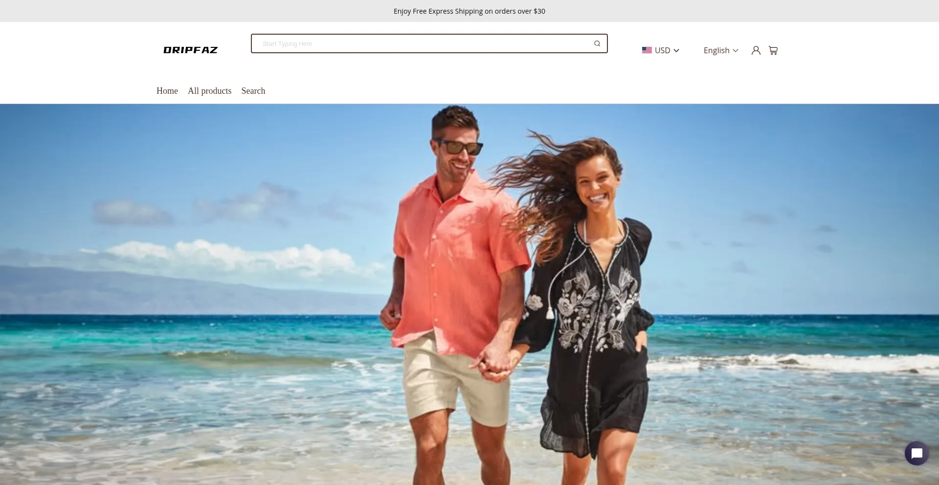 Website screenshot of Dripfaz.com