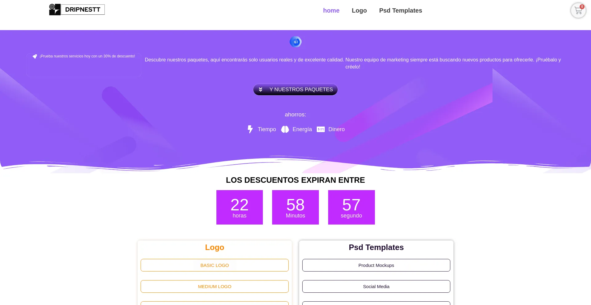 Website screenshot of Dripnestt.shop