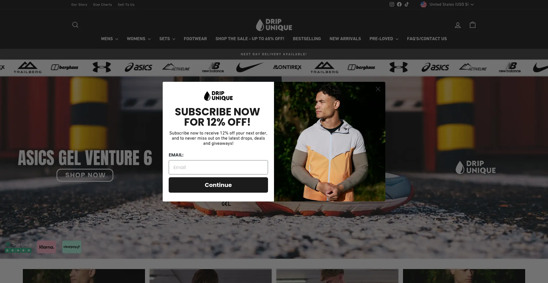 Website screenshot of Dripuniqueuk.com