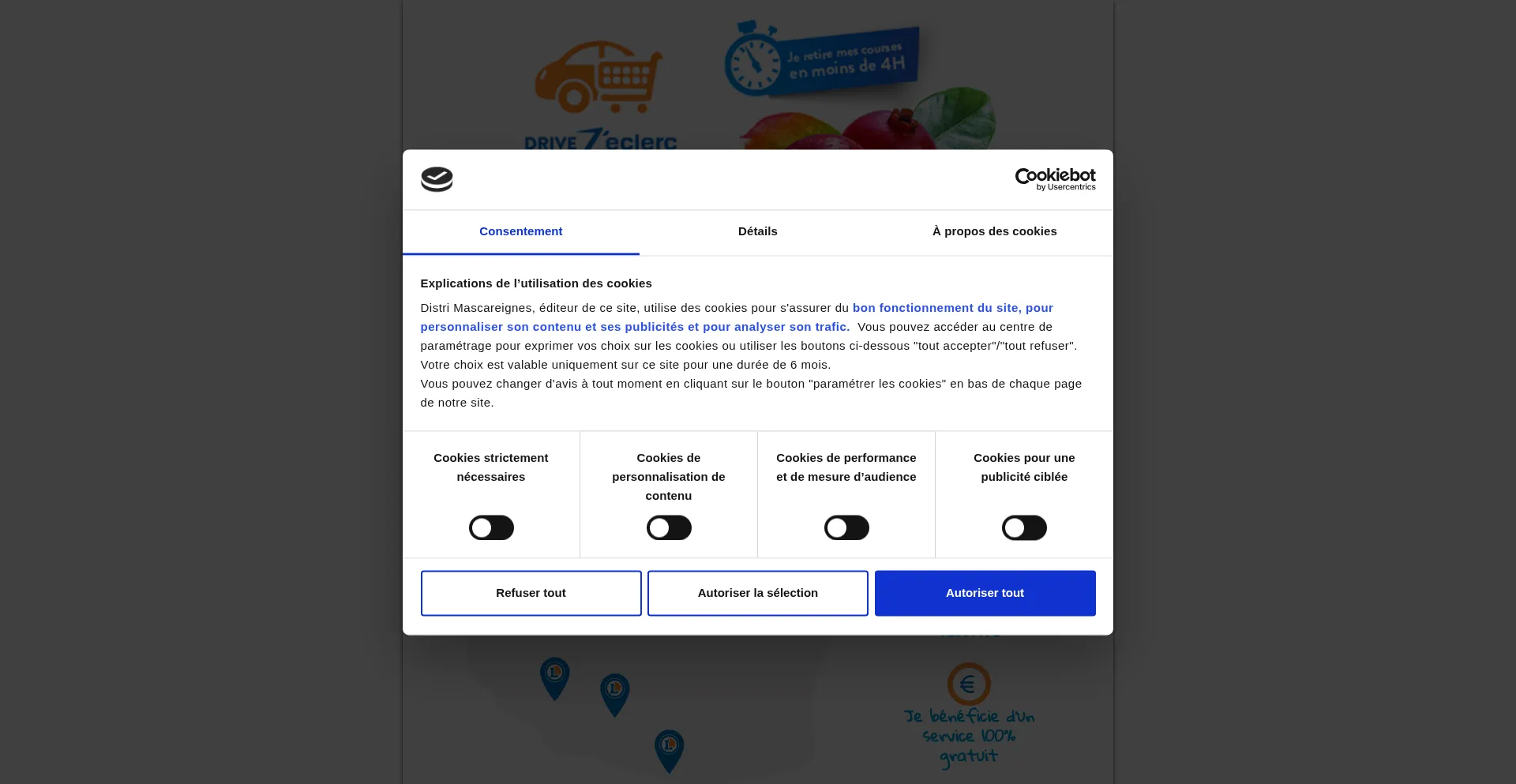 Drivezeclerc.re Screenshot