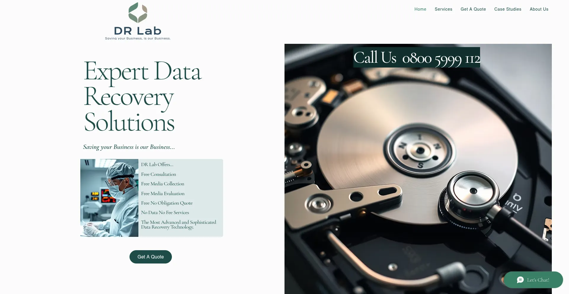 Website screenshot of Drlab.online