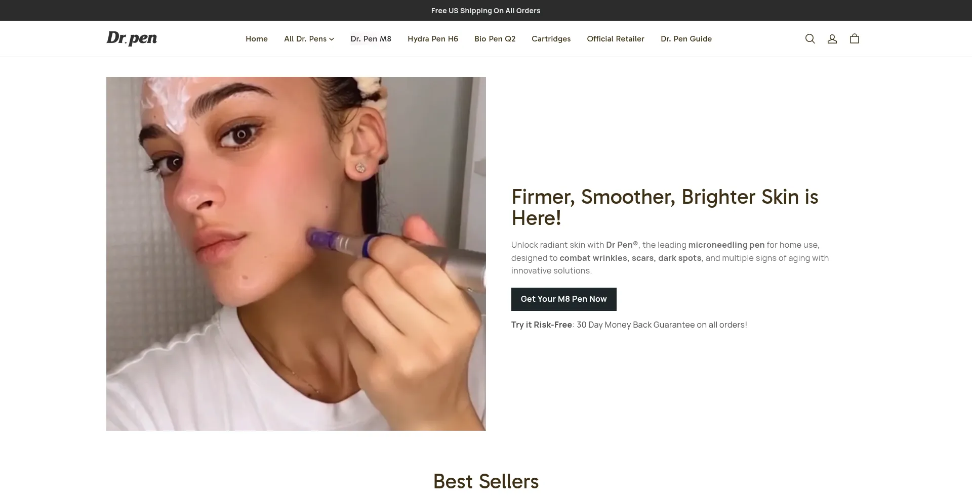 Website screenshot of Drpen.us