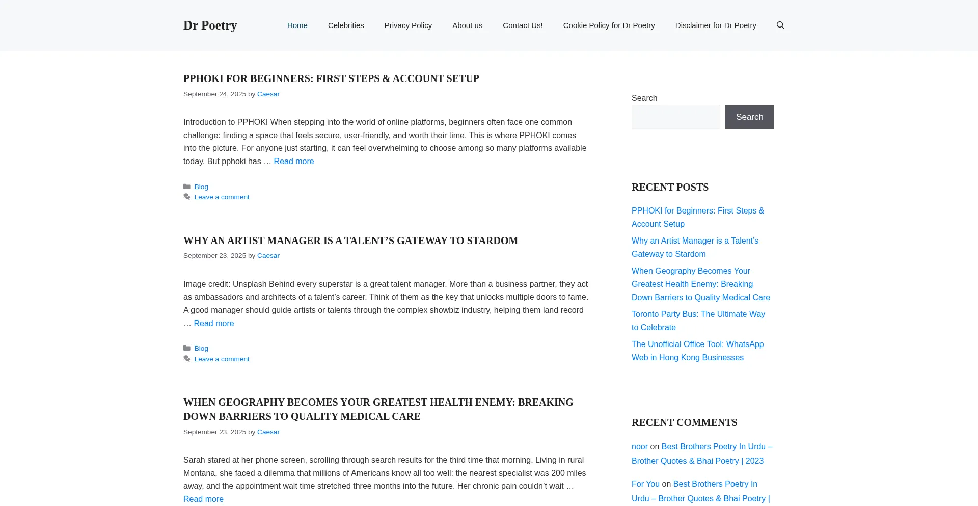 Drpoetry.com Screenshot