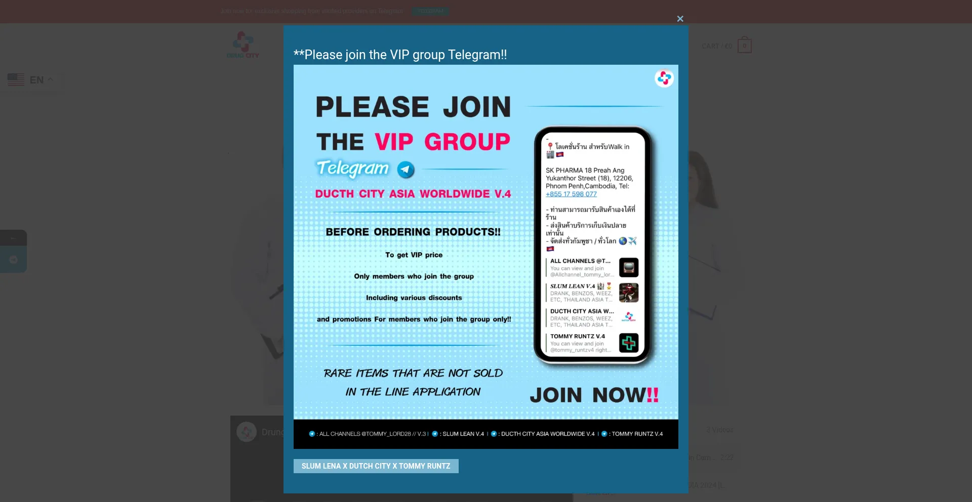 Website screenshot of Drug-city.com