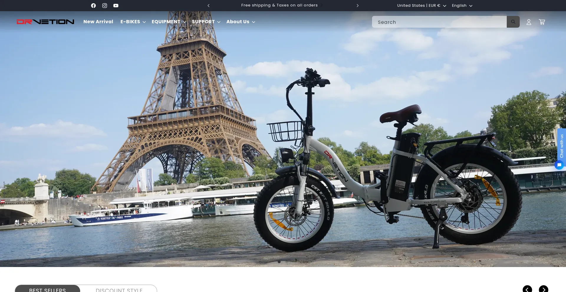 Website screenshot of Drvetionebike.com