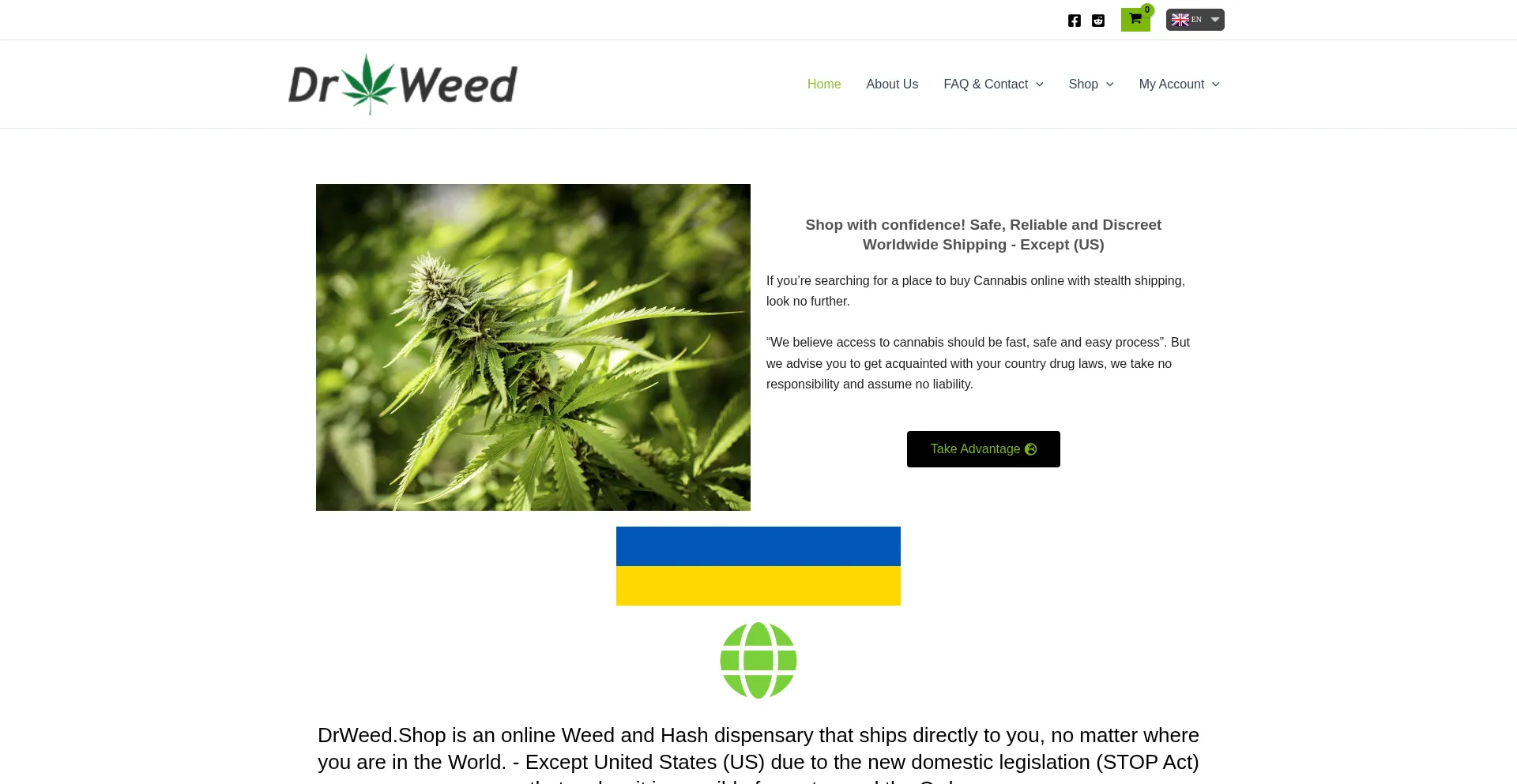 Website screenshot of Drweed.shop