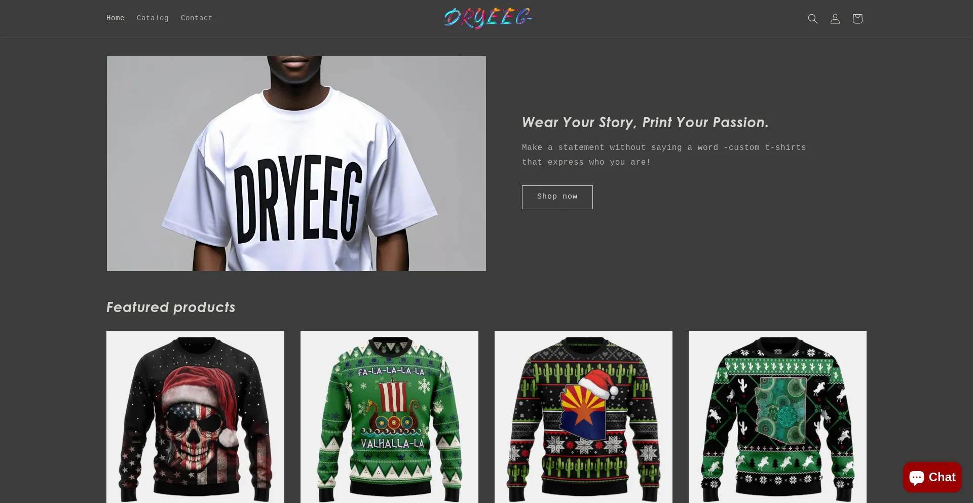 Website screenshot of Dryeeg.com