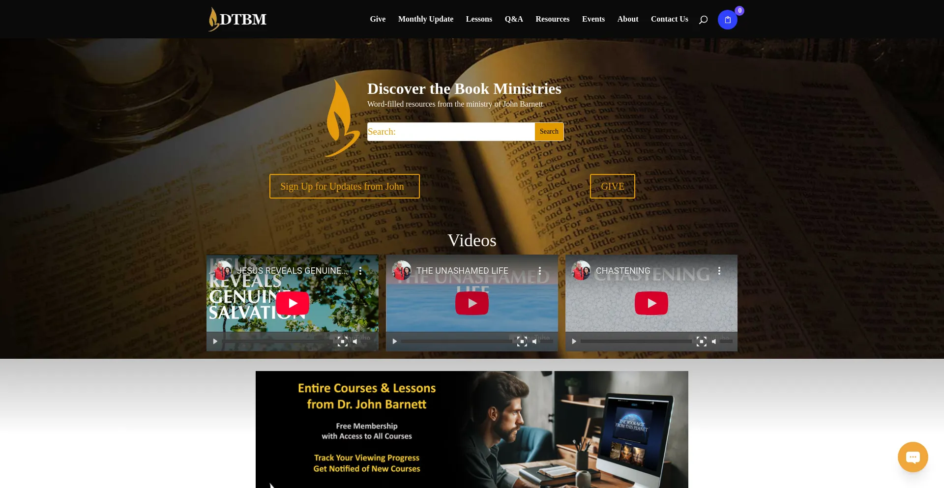 Website screenshot of Dtbm.org