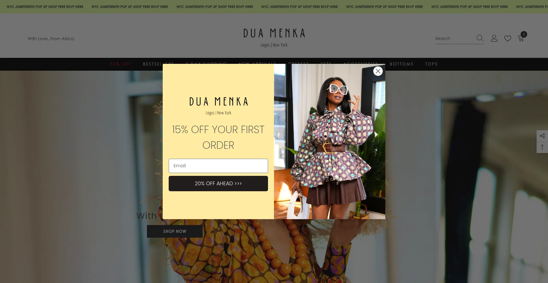 Website screenshot of Duamenka.com