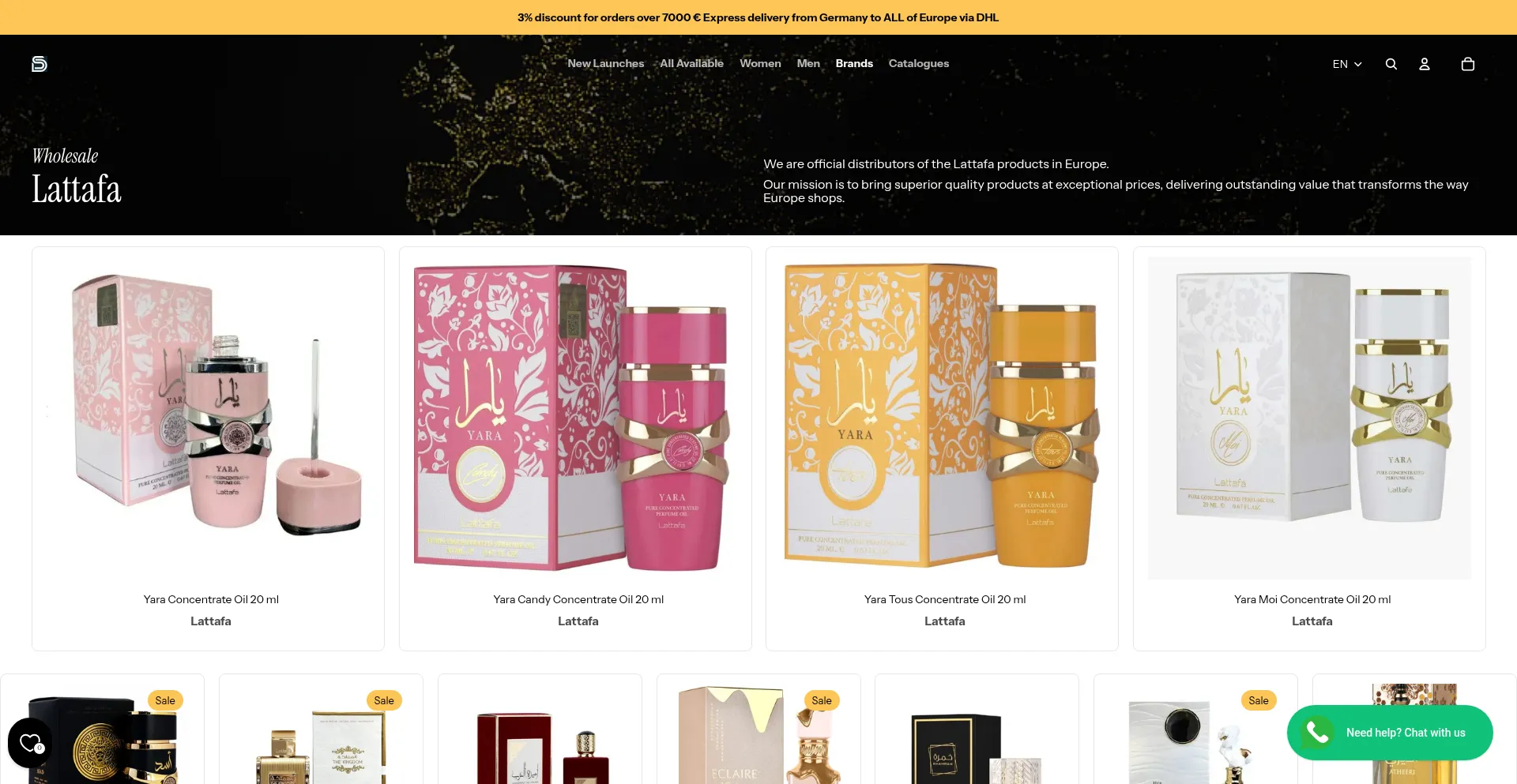 Website screenshot of Dubaiscent.de