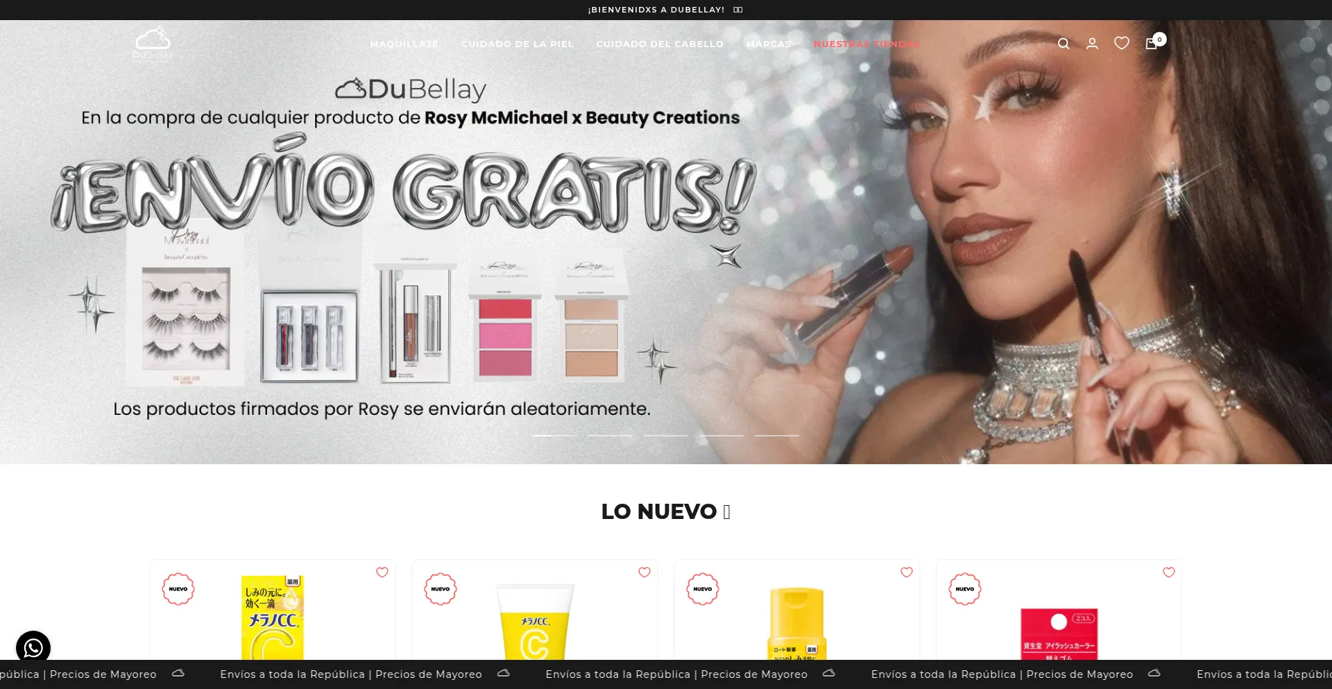 Website screenshot of Dubellay.mx