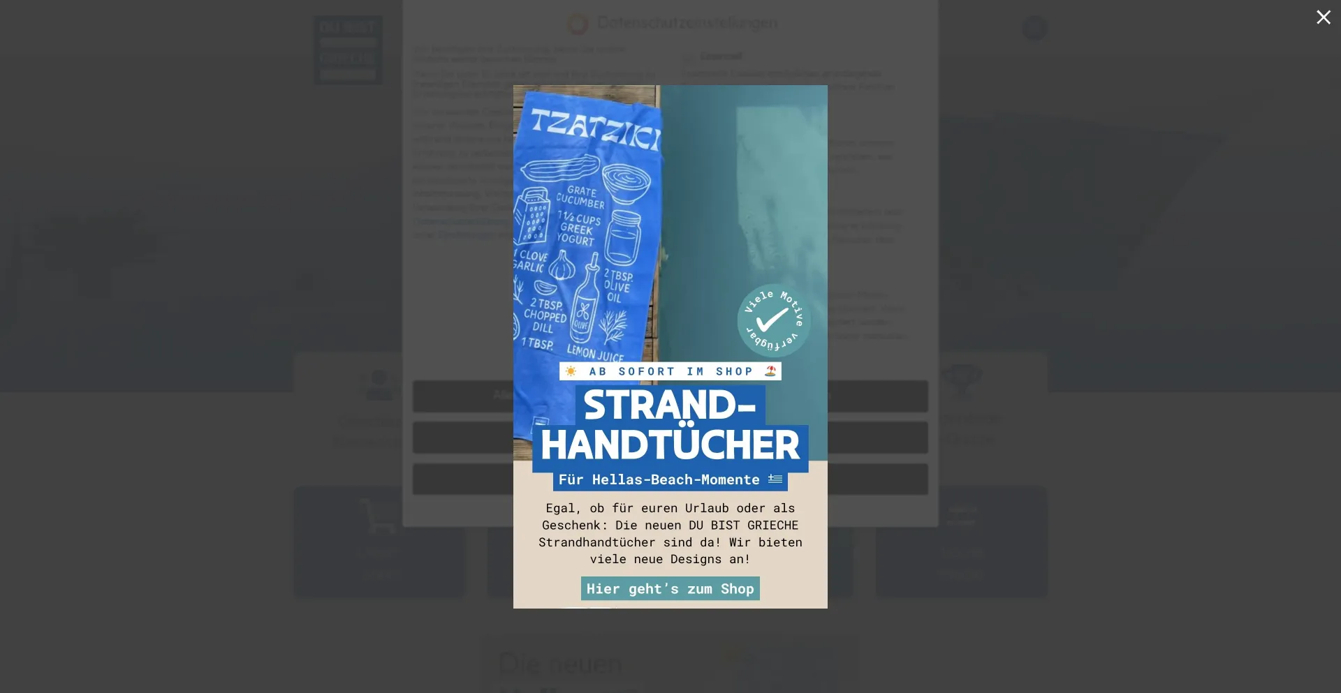 Website screenshot of Dubistgrieche.de