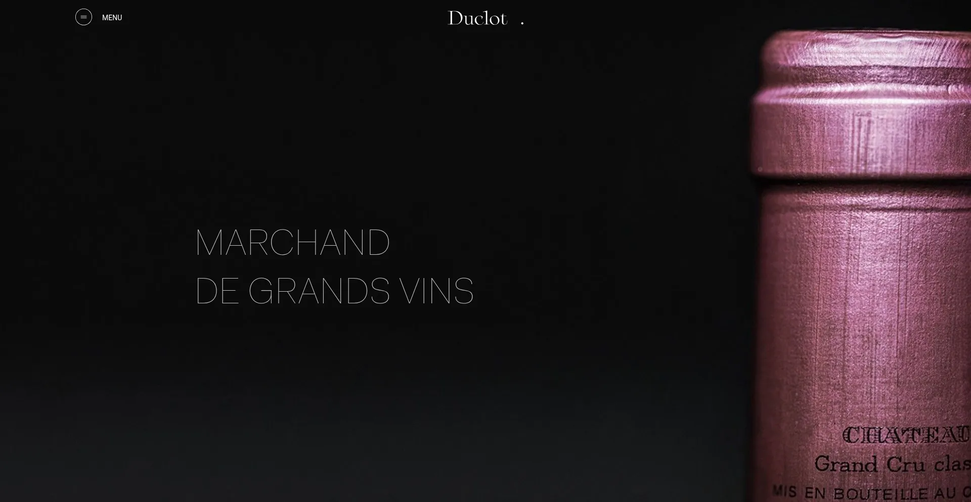 Website screenshot of Duclot.com