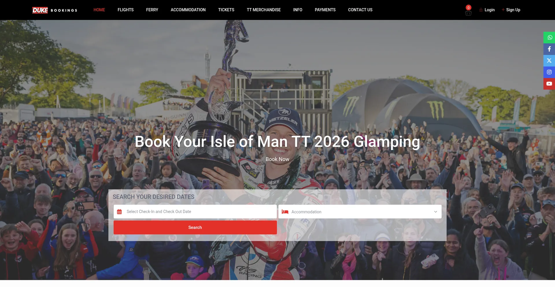 Dukebookings.com Screenshot