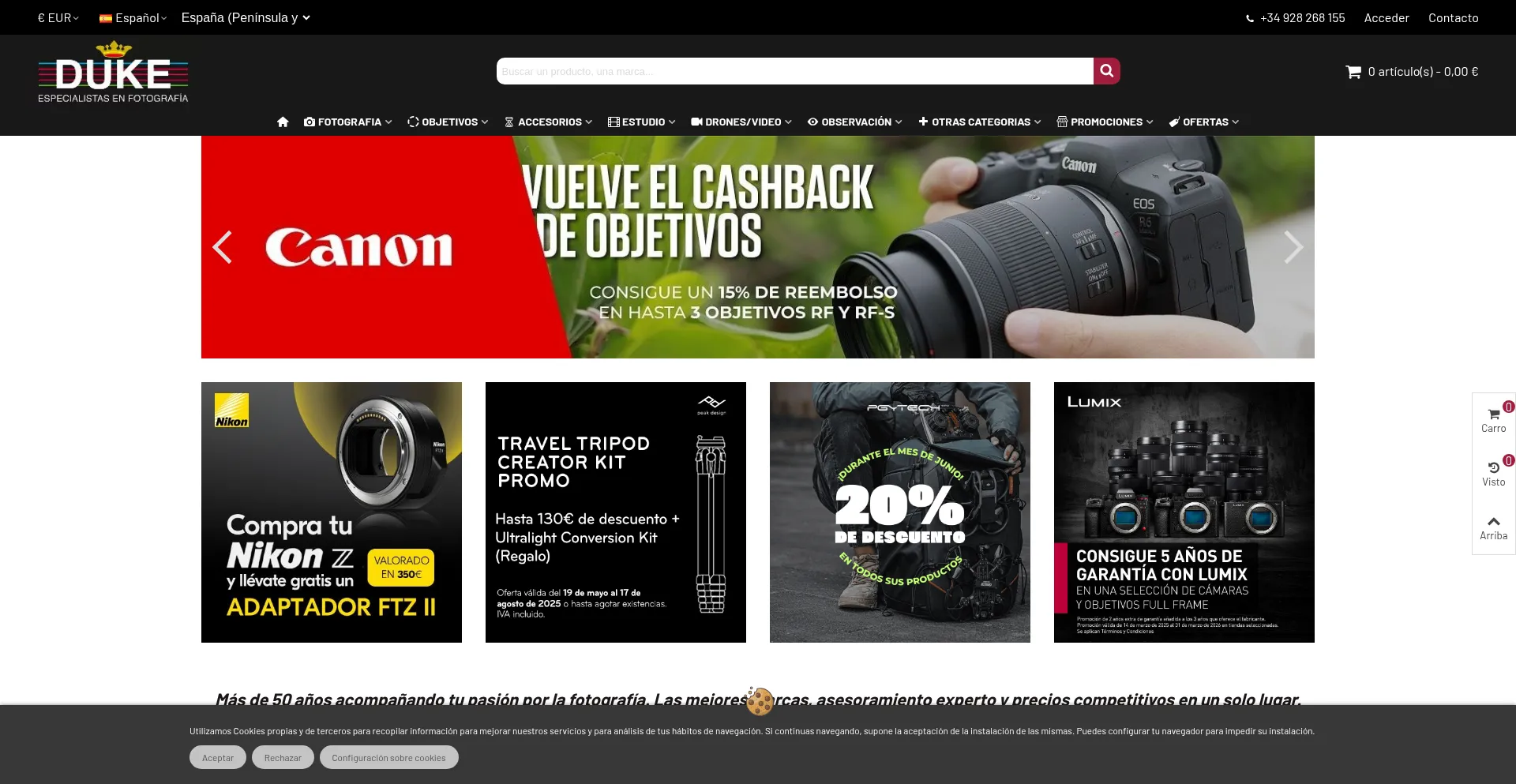 Website screenshot of Dukefotografia.com