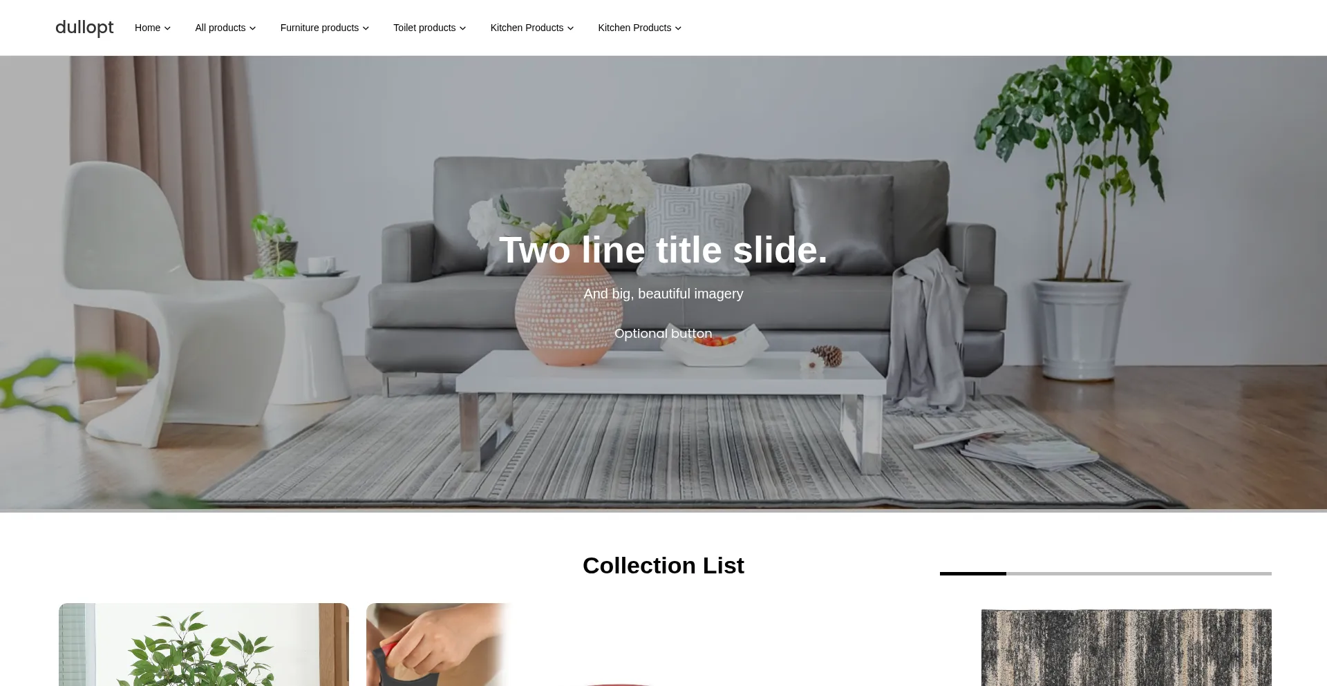 Website screenshot of Dullopt.com
