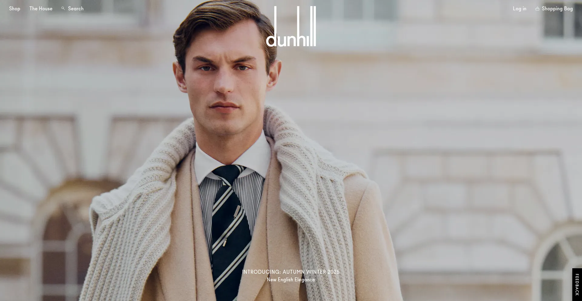 Website screenshot of Dunhill.com
