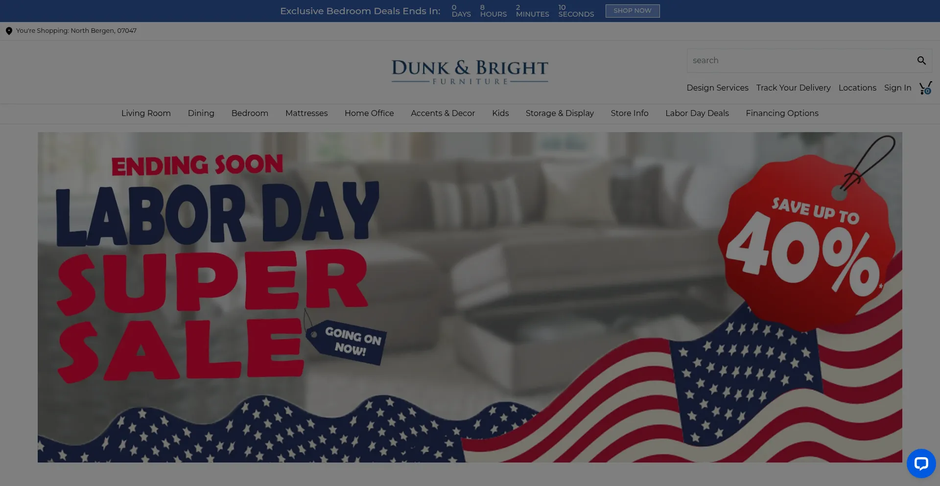 Website screenshot of Dunkandbright.com