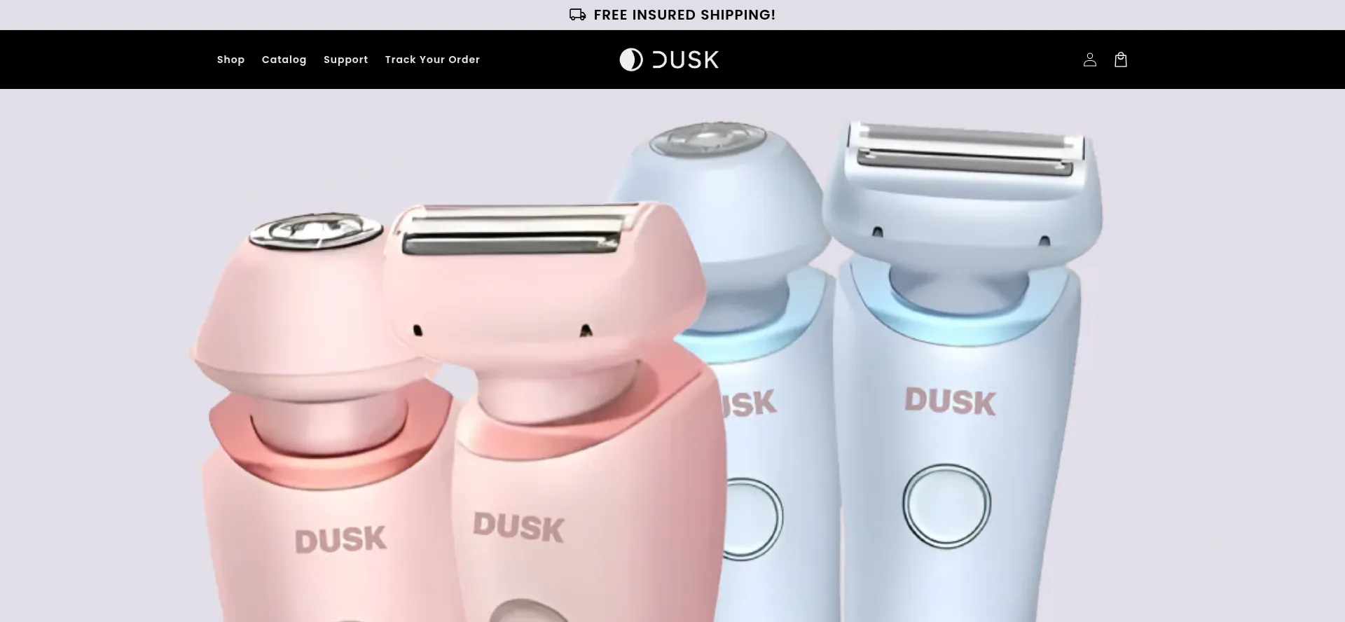 Website screenshot of Duskbeautyco.com