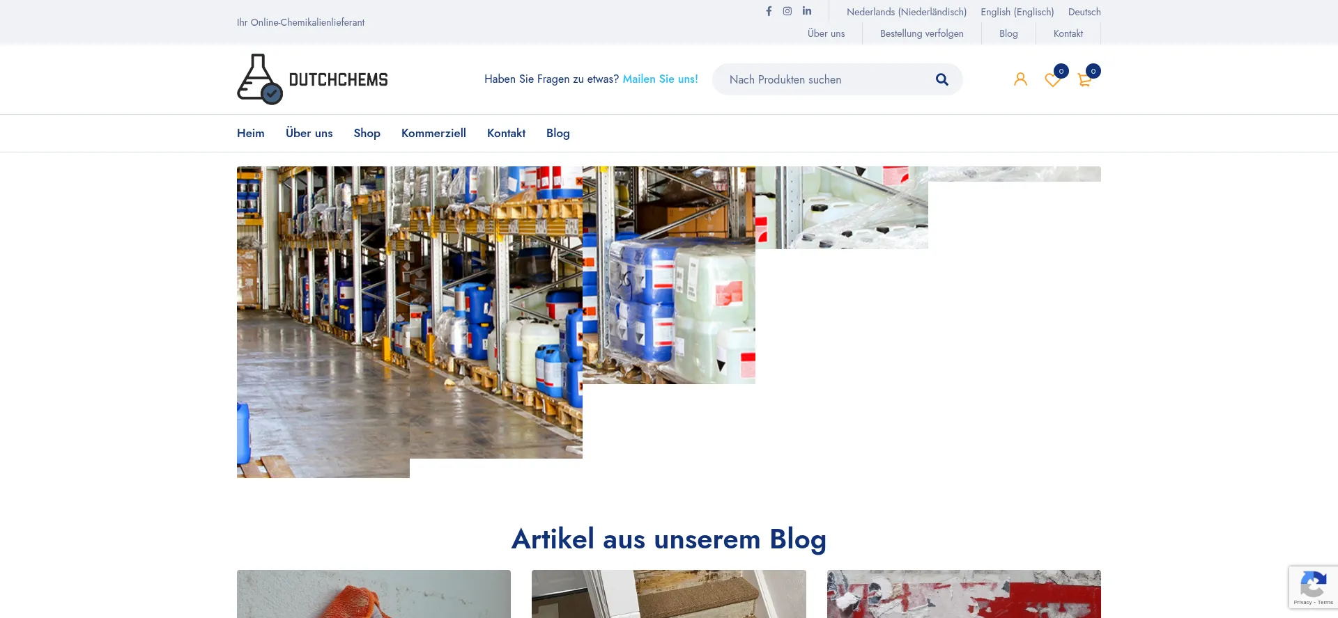 Website screenshot of Dutchchems.de