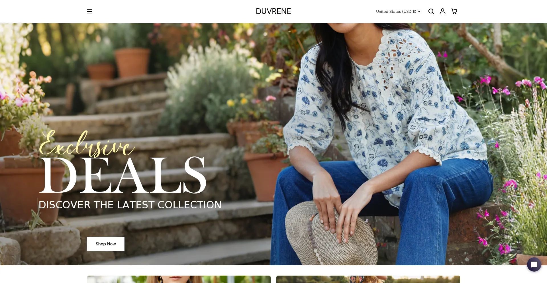 Website screenshot of Duvrene.com