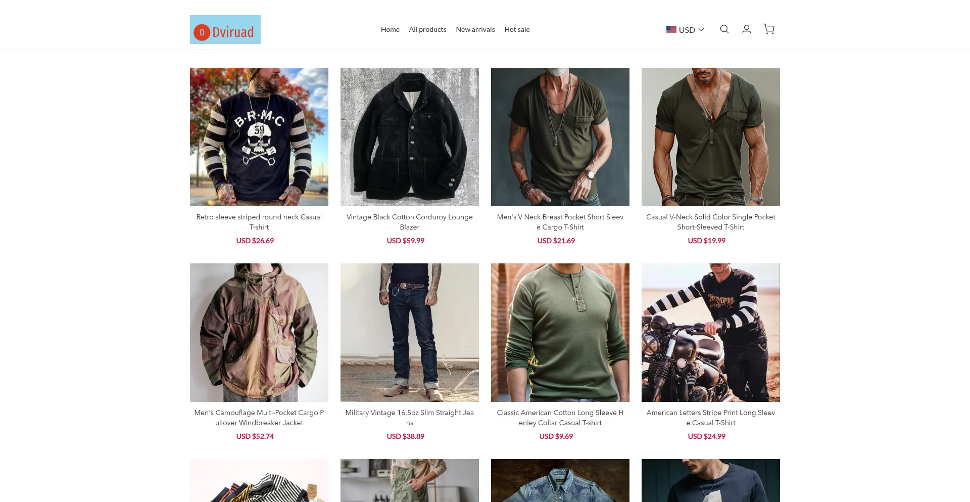 Website screenshot of Dviruad.com