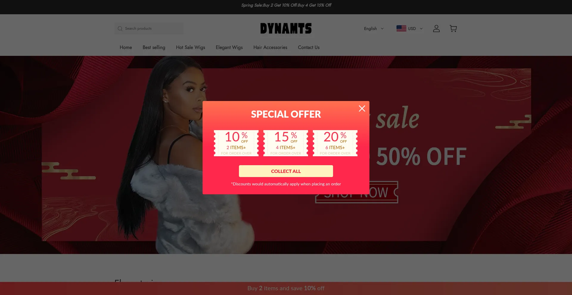 Website screenshot of Dynants.com