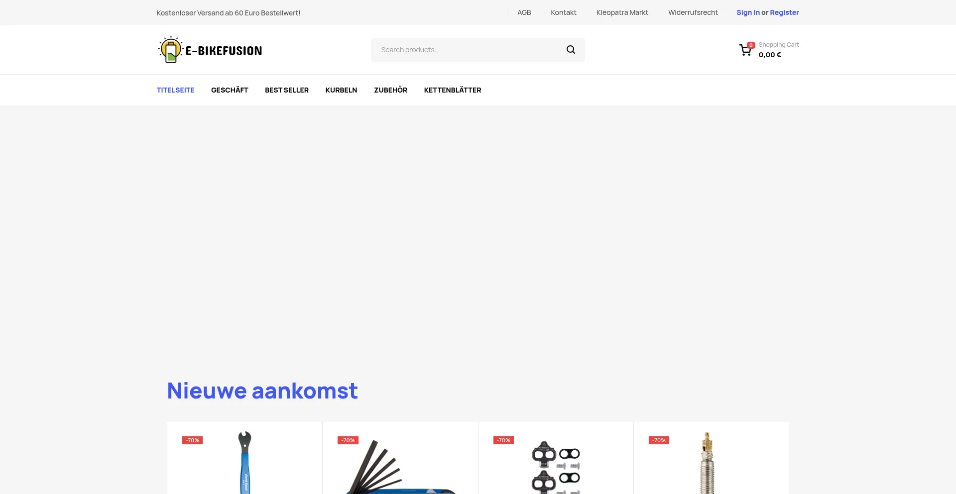 E-bikefusion.com Screenshot