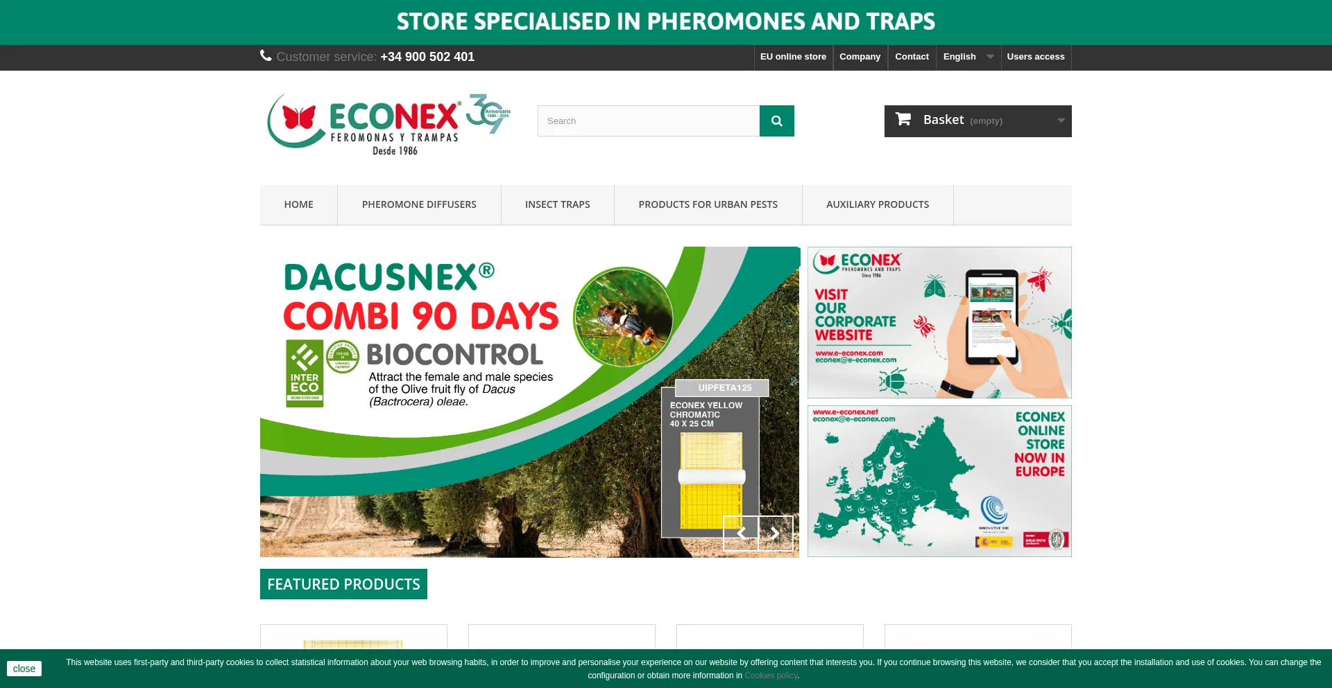 Website screenshot of E-econex.net