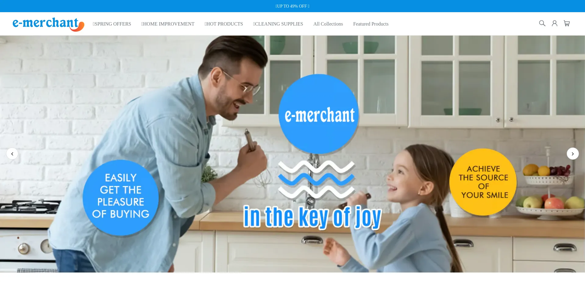 Website screenshot of E-merchant.uk